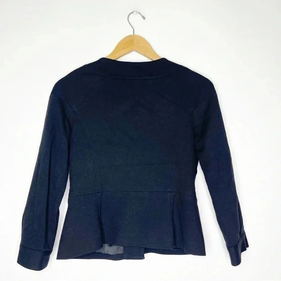 Theory Black Button Up Collarless Blazer Jacket Size Small - Picture 8 of 8